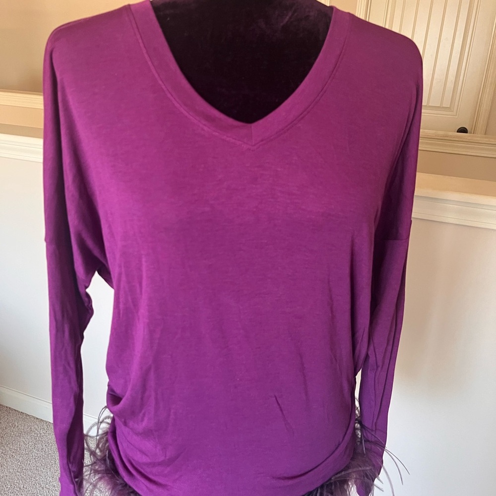 Cabi Serenity Tee XS Magenta Heather Like New